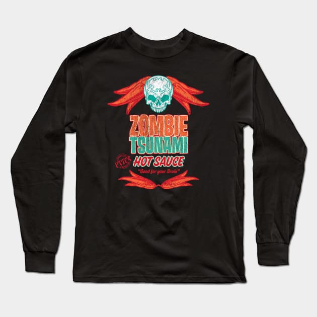 Zombie Hotsauce Long Sleeve T-Shirt by Vector Deluxe